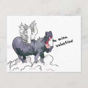Hippo valentine card
