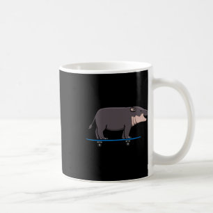Hippo Wildlife Animal Skateboarding Skater Coffee Mug