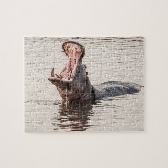 Hippo Yawn Jigsaw Puzzle (Horizontal)