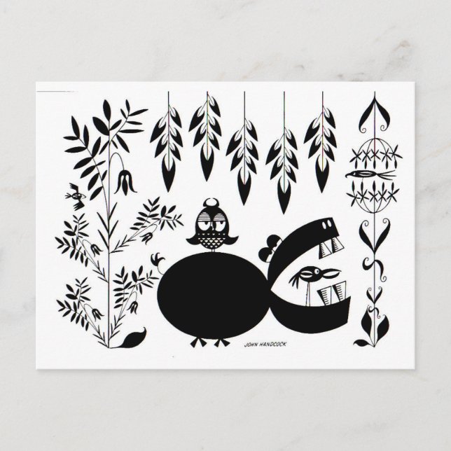 Hippo yawning postcard (Front)