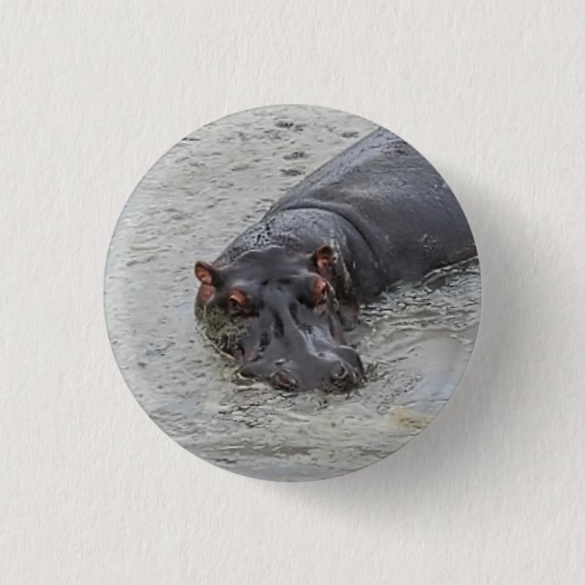 Hippoposterus 3 Cm Round Badge (Front)