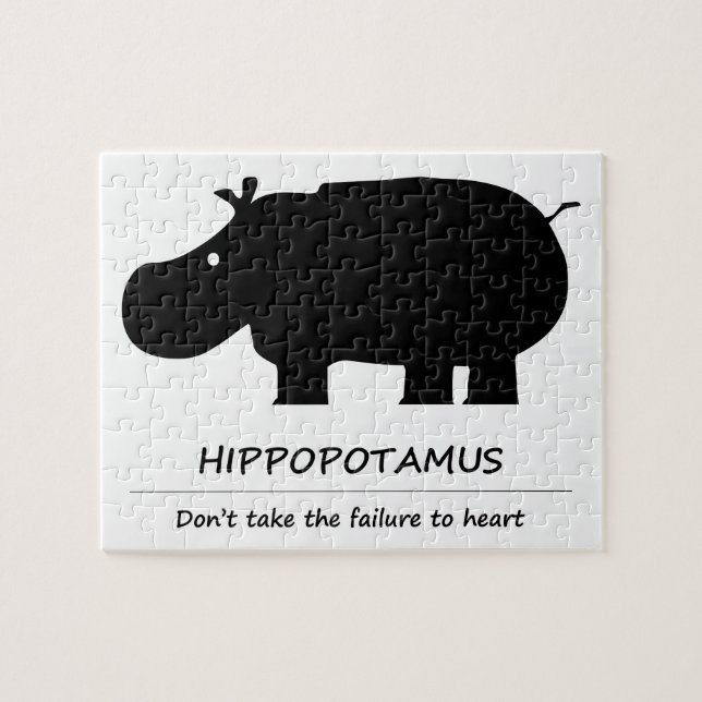 Hippopotamus (カバ) jigsaw puzzle (Horizontal)