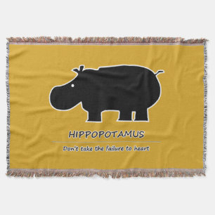 Hippopotamus (カバ) throw blanket