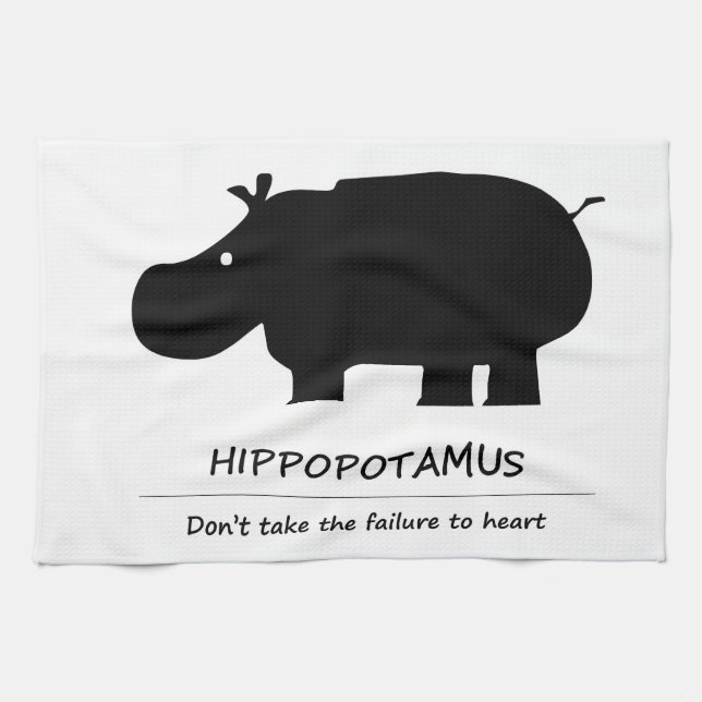 Hippopotamus (カ バ) tea towel (Horizontal)