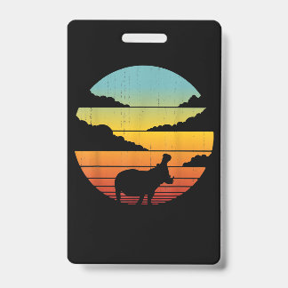 Hippopotamus 60s 70s Hippo | Hippo Lover ID Badge