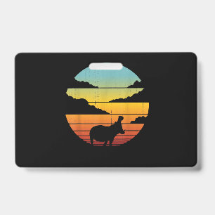 Hippopotamus 60s 70s Hippo    Hippo Lover ID Badge