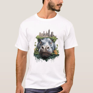 Hippopotamus Animal Beauty Nature Wildlife Ecology T-Shirt