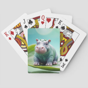 Hippopotamus Animal Fun Miniature Size Fantastic Playing Cards
