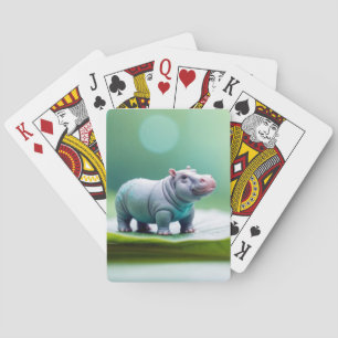 Hippopotamus Animal Fun Miniature Size Fantastic Playing Cards