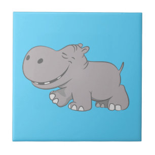 Hippopotamus Ceramic Tile