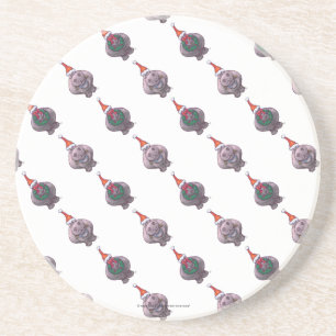 Hippopotamus Christmas Coaster