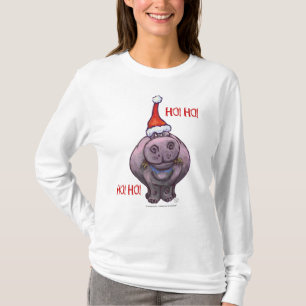 Hippopotamus Christmas T-Shirt