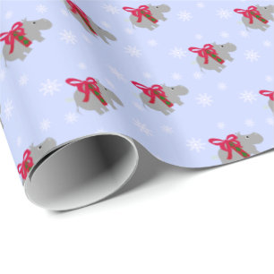 Hippopotamus Christmas Wrapping Paper