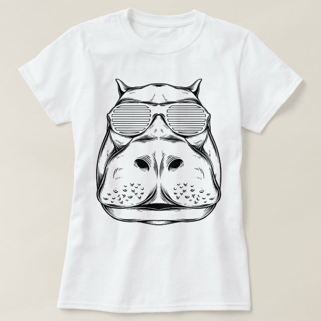 Hippopotamus Cool Hippopotamus For Men Women Hippo T-Shirt (Design Front)