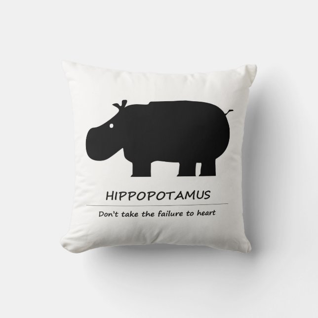Hippopotamus Cushion (Front)