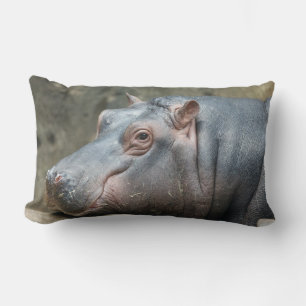 Hippopotamus custom throw pillow