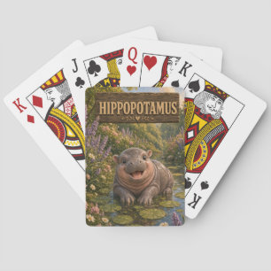 Hippopotamus Cute Baby Storybook Nursery Animal Playing Cards