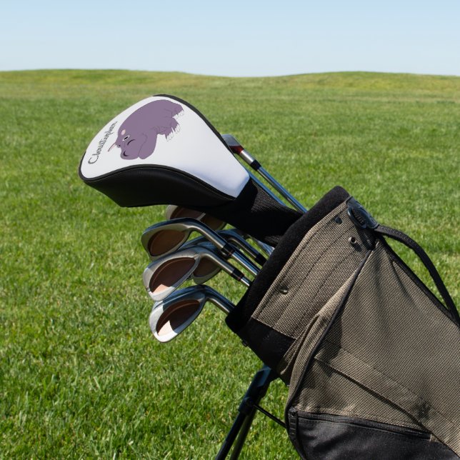 Hippopotamus Design Golf Head Cover (In Situ)