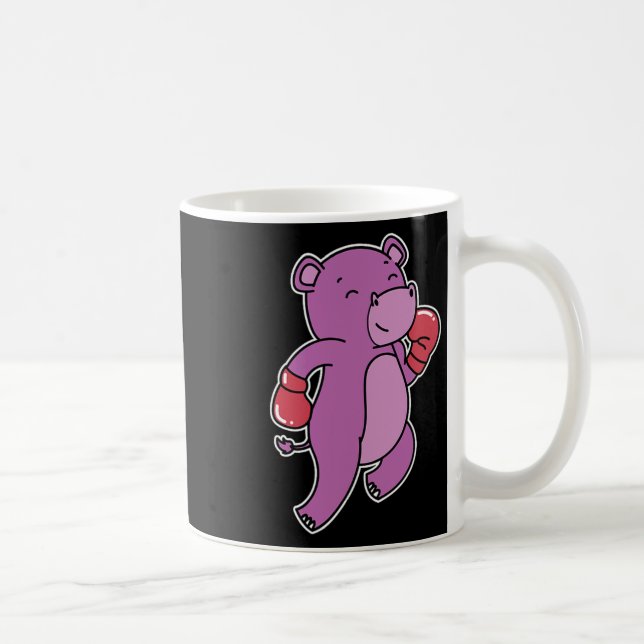Hippopotamus Does Boxing  Coffee Mug (Right)