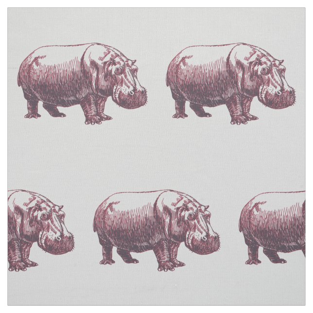 Hippopotamus Fabric (Swatch)
