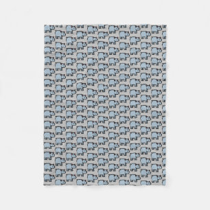 Hippopotamus Fleece Blanket