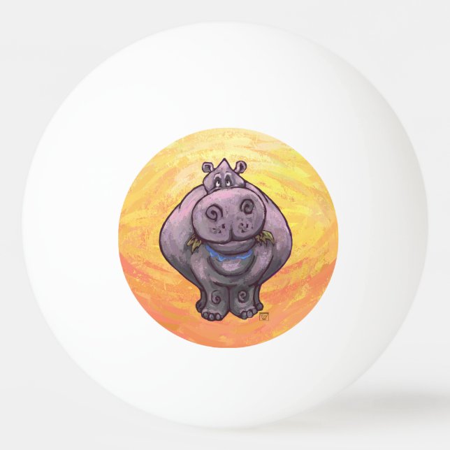 Hippopotamus Gifts & Accessories Ping Pong Ball (Back)