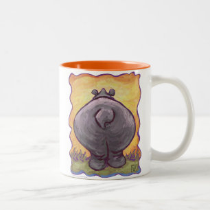 Hippopotamus Gifts & Accessories Two-Tone Coffee Mug