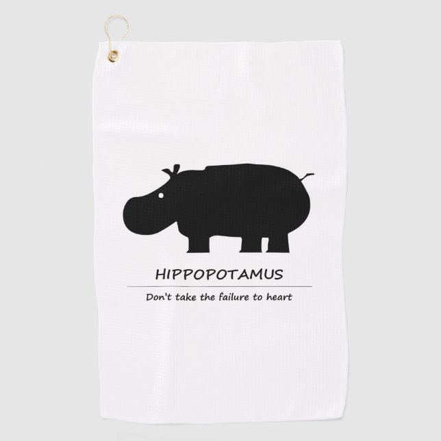 Hippopotamus Golf Towel (Front)