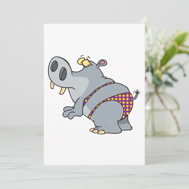 Hippopotamus In A Bikini Invitation (Creator Uploaded)