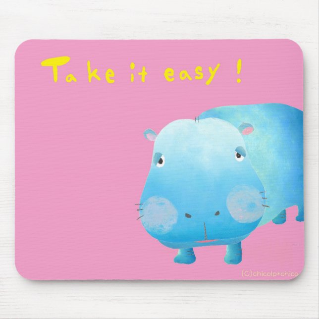 Hippopotamus Mouse Pad (Front)