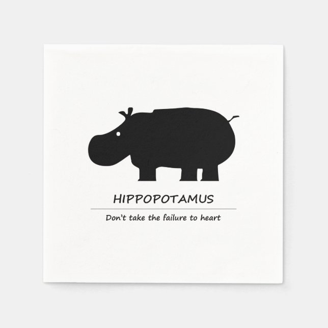 Hippopotamus Napkin (Front)