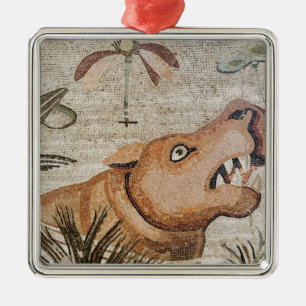 Hippopotamus, Nile mosaic, House of the Faun Metal Ornament