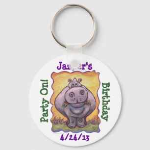 Hippopotamus Party Centre Key Ring