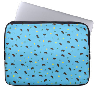 Hippopotamus pattern laptop sleeve