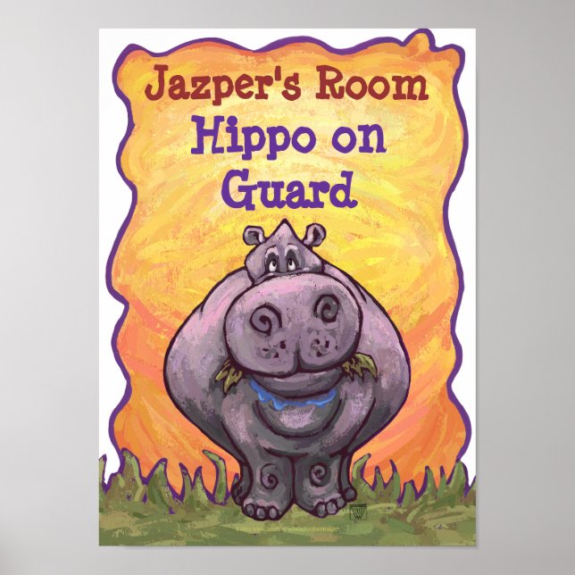 Hippopotamus Personazlied Room Poster (Front)