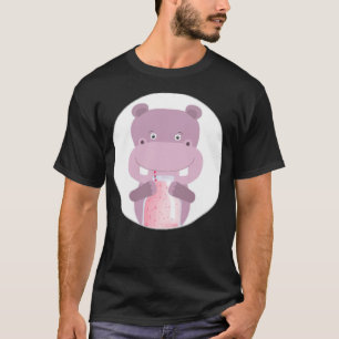 Hippopotamus Pocket sports show jumping T-Shirt
