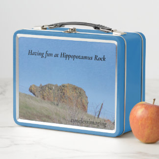 Hippopotamus Rock on the front of Lunch Box