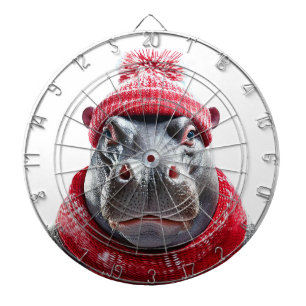 Hippopotamus Scarf and Beany Dartboard