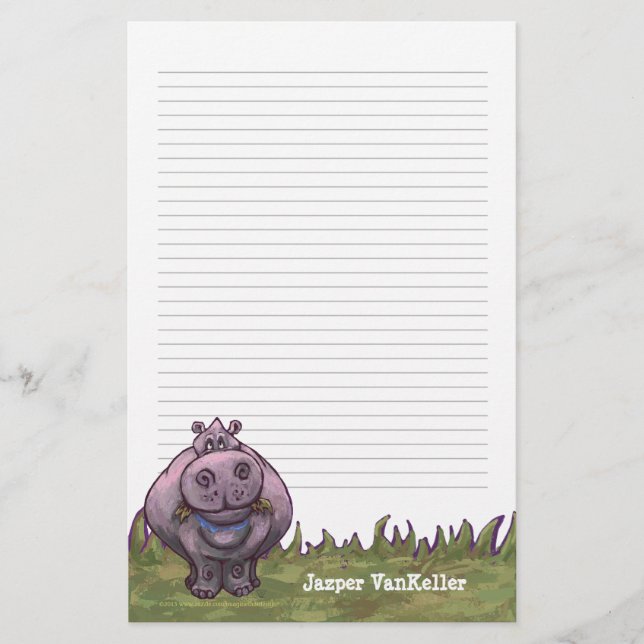Hippopotamus Stationery (Front)