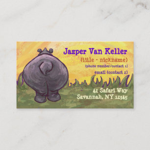 Hippopotamus Stationery Business Card