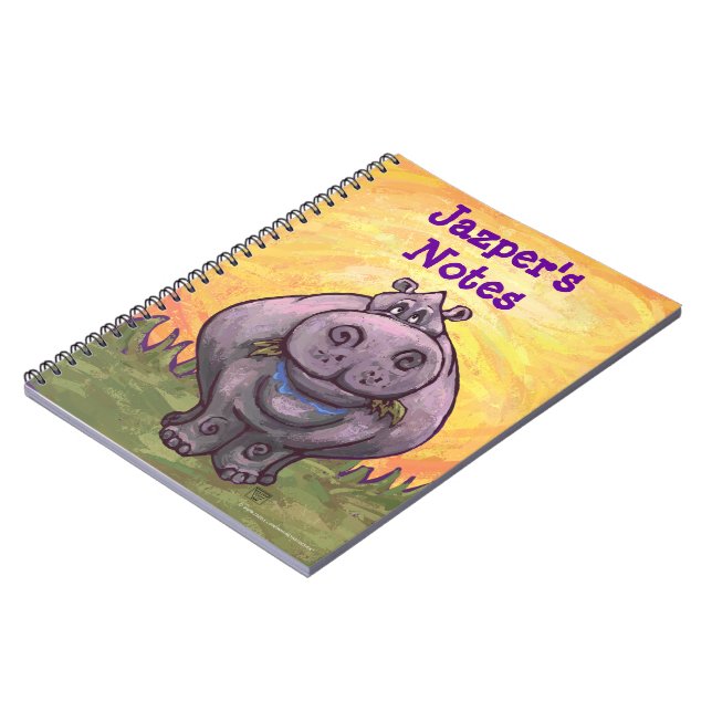 Hippopotamus Stationery Notebook (Left Side)