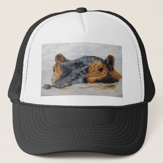 hippopotamus trucker hat (Front)