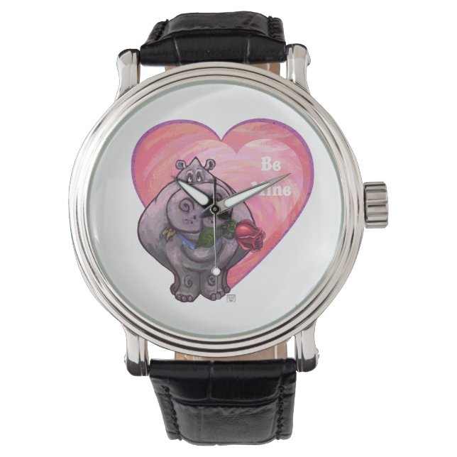 Hippopotamus Valentine's Day Watch (Front)