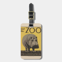 Hippopotamus vintage hippo zoo poster wpa