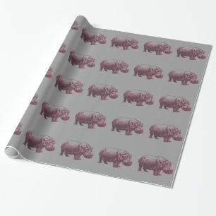 Hippopotamus Wrapping Paper