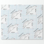 HIPPOPOTENUSE by Sandra Boynton Wrapping Paper<br><div class="desc">The helpful geometry diagram shows the parts of a right triangle: the Adjacent,  the Opposite,  and of course the Hippopotenuse. For the mathematically-inclined. Ha ha,  get it? Inclined? One step up from wrapping your present in graph paper.</div>