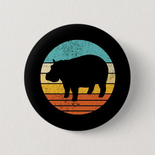Hippopotomas Retro Sun 6 Cm Round Badge