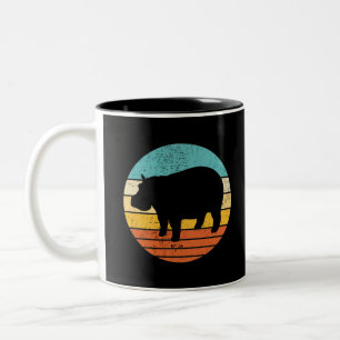 Hippopotomas Retro Sun Two-Tone Coffee Mug