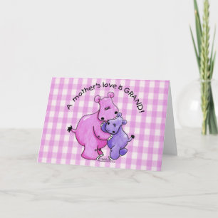 Hippos-A Mother's love is grand! Card
