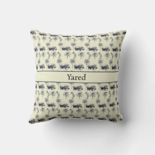 Hippos and Marabus, customisable Cushion